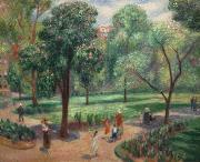 William Glackens The Horse Chestnut Tree, Washington Square oil on canvas